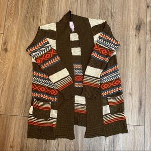 Striped Aztec Cardigan